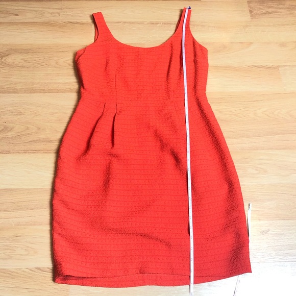 ANN TAYLOR Orange textured sheath dress Sz 4 - Picture 10 of 13